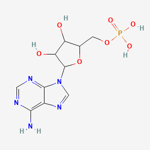 molecular formula C10H14N5O7P B7971744 [5-(6-Aminopurin-9-yl)-3,4-dihydroxyoxolan-2-yl]methyl dihydrogen phosphate 