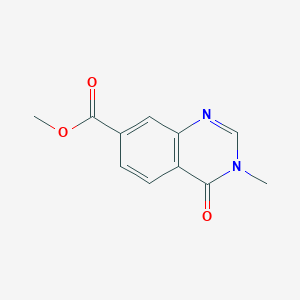 molecular formula C11H10N2O3 B7971761 Methyl 3-methyl-4-oxo-3,4-dihydroquinazoline-7-carboxylate 