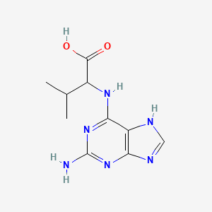 molecular formula C10H14N6O2 B7971778 N-(2-amino-9H-purin-6-yl)valine 