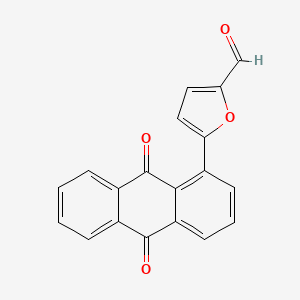 molecular formula C19H10O4 B7971799 5-(9,10-Dioxo-9,10-dihydroanthracen-1-yl)furan-2-carbaldehyde 