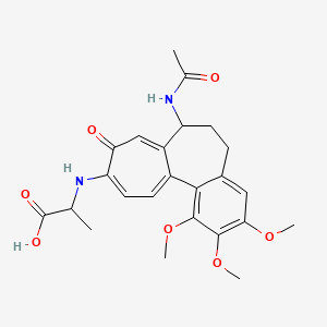 molecular formula C24H28N2O7 B7971818 N-[7-(acetylamino)-1,2,3-trimethoxy-9-oxo-5,6,7,9-tetrahydrobenzo[a]heptalen-10-yl]alanine 
