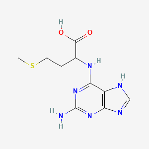 molecular formula C10H14N6O2S B7971825 N-(2-amino-9H-purin-6-yl)methionine 
