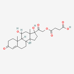 molecular formula C25H34O8 B7971850 4-[(11,17-Dihydroxy-3,20-dioxopregn-4-en-21-yl)oxy]-4-oxobutanoic acid CAS No. 1231184-90-9