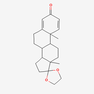 molecular formula C21H28O3 B7971877 10,13-dimethyl-7,8,9,10,11,12,13,14,15,16-decahydrospiro[cyclopenta[a]phenanthrene-17,2'-[1,3]dioxolan]-3(6H)-one 