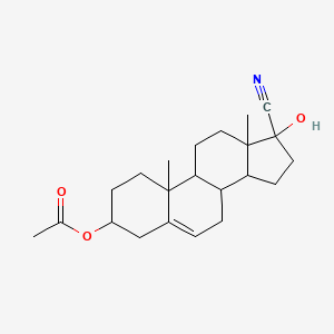 molecular formula C22H31NO3 B7971883 17-Cyano-17-hydroxyandrost-5-en-3-yl acetate 