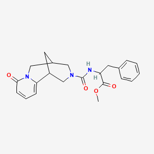 molecular formula C22H25N3O4 B7971892 methyl N-[(8-oxo-1,5,6,8-tetrahydro-2H-1,5-methanopyrido[1,2-a][1,5]diazocin-3(4H)-yl)carbonyl]phenylalaninate 