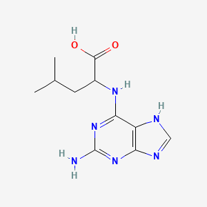 molecular formula C11H16N6O2 B7971899 N-(2-amino-9H-purin-6-yl)leucine 