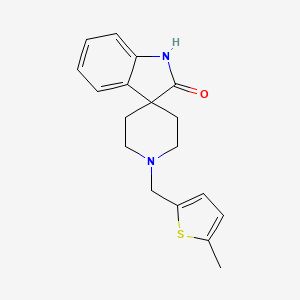 molecular formula C18H20N2OS B7971908 1'-((5-Methylthiophen-2-yl)methyl)spiro[indoline-3,4'-piperidin]-2-one 