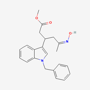 molecular formula C22H24N2O3 B7971914 methyl (5Z)-3-(1-benzylindol-3-yl)-5-hydroxyiminohexanoate 