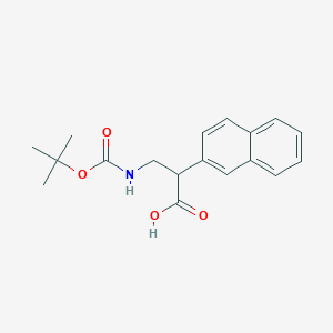 molecular formula C18H21NO4 B7971960 Boc-3-amino-2-(naphthalen-2-yl)-propionic acid 