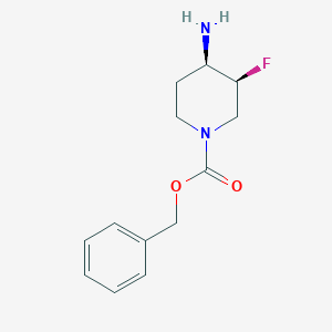 molecular formula C13H17FN2O2 B7971987 cis-1-Cbz-4-amino-3-fluoropiperidine CAS No. 1523541-86-7