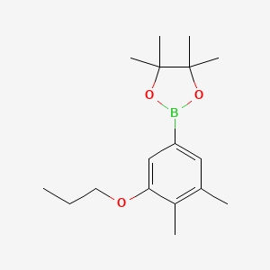molecular formula C17H27BO3 B7972036 2-(3,4-Dimethyl-5-propoxyphenyl)-4,4,5,5-tetramethyl-1,3,2-dioxaborolane 