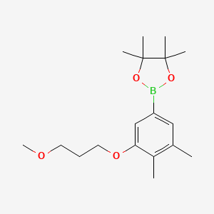 molecular formula C18H29BO4 B7972042 3,4-Dimethoxy-5-(3-methoxypropoxy)phenylboronic acid pinacol ester 