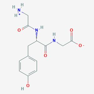 2-[[(2S)-2-[(2-azaniumylacetyl)amino]-3-(4-hydroxyphenyl)propanoyl]amino]acetate