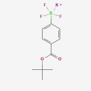 molecular formula C11H13BF3KO2 B7972087 Potassium (4-(tert-butoxycarbonyl)phenyl)trifluoroborate 