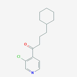 molecular formula C15H20ClNO B7972094 3-Chloro-pyridin-4-YL (3-cyclohexylpropyl) ketone 