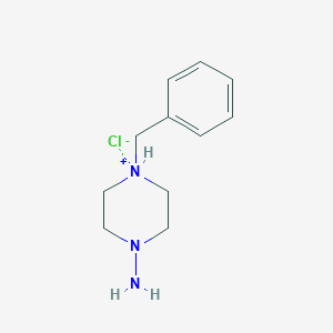 molecular formula C11H18ClN3 B7972123 4-Benzylpiperazin-4-ium-1-amine;chloride 