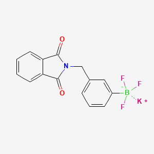 molecular formula C15H10BF3KNO2 B7972137 potassium {3-[(1,3-dioxo-2,3-dihydro-1H-isoindol-2-yl)methyl]phenyl}trifluoroboranuide 