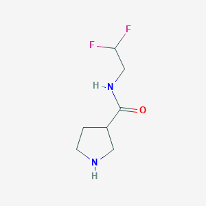 molecular formula C7H12F2N2O B7972144 N-(2,2-difluoroethyl)pyrrolidine-3-carboxamide 