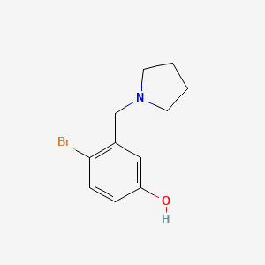 4-Bromo-3-(pyrrolidin-1-ylmethyl)phenol