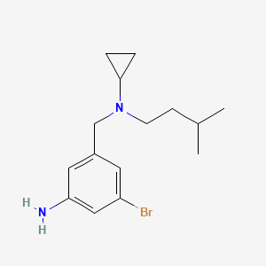 3-Bromo-5-{[cyclopropyl(3-methylbutyl)amino]methyl}aniline