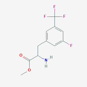 molecular formula C11H11F4NO2 B7972169 Methyl 2-amino-3-[3-fluoro-5-(trifluoromethyl)phenyl]propanoate 