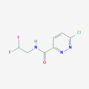 molecular formula C7H6ClF2N3O B7972200 6-chloro-N-(2,2-difluoroethyl)pyridazine-3-carboxamide 
