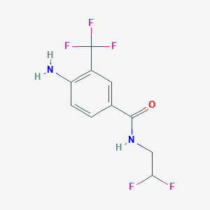 molecular formula C10H9F5N2O B7972211 4-Amino-N-(2,2-difluoroethyl)-3-(trifluoromethyl)benzamide 