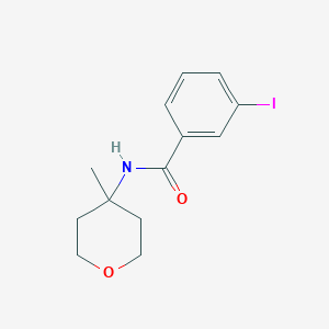 molecular formula C13H16INO2 B7972243 3-Iodo-N-(4-methyltetrahydro-2H-pyran-4-yl)benzamide 