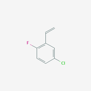molecular formula C8H6ClF B7972256 4-Chloro-2-ethenyl-1-fluorobenzene 