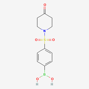 molecular formula C11H14BNO5S B7972278 {4-[(4-Oxopiperidin-1-yl)sulfonyl]phenyl}boronic acid 