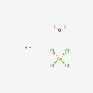 molecular formula AuCl4H3O B7972322 四氯合金(III)酸x水合物 