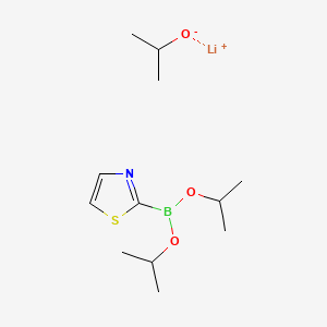 molecular formula C12H23BLiNO3S B7972327 Diisopropyl 2-Thiazoleboronate Lithium Isopropoxide Salt 