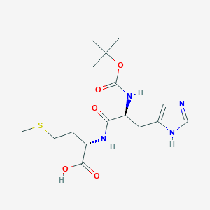 molecular formula C16H26N4O5S B7972381 Boc-His-Met-OH 