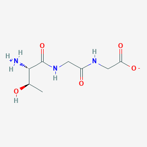 molecular formula C8H15N3O5 B7972388 2-[[2-[[(2S,3R)-2-azaniumyl-3-hydroxybutanoyl]amino]acetyl]amino]acetate 