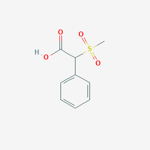 molecular formula C9H10O4S B7972402 2-Methanesulfonyl-2-phenylacetic acid 