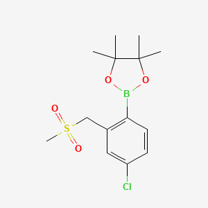 2-[4-Chloro-2-(methanesulfonylmethyl)phenyl]-4,4,5,5-tetramethyl-1,3,2-dioxaborolane