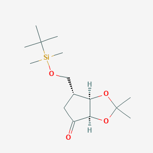 molecular formula C15H28O4Si B7972468 (3aR,6R,6aR)-6-(((tert-Butyldimethylsilyl)oxy)methyl)-2,2-dimethyldihydro-3aH-cyclopenta[d][1,3]dioxol-4(5H)-one 