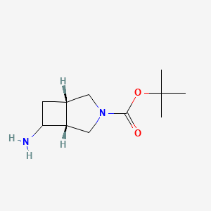 molecular formula C11H20N2O2 B7972480 tert-Butyl (1S,5R)-6-amino-3-azabicyclo[3.2.0]heptane-3-carboxylate 