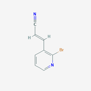 molecular formula C8H5BrN2 B7972503 (E)-3-(2-bromopyridin-3-yl)prop-2-enenitrile 