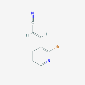 molecular formula C8H5BrN2 B7972503 (2E)-3-(2-bromopyridin-3-yl)prop-2-enenitrile 