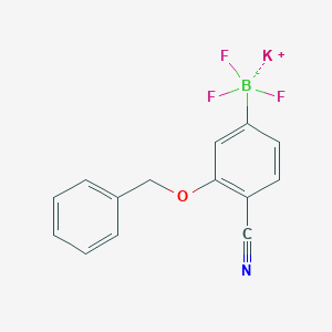 molecular formula C14H10BF3KNO B7972515 Potassium [3-(benzyloxy)-4-cyanophenyl]trifluoroboranuide 