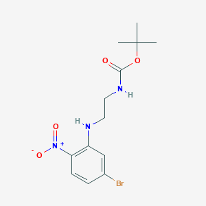 molecular formula C13H18BrN3O4 B7972525 Tert-butyl 2-(5-bromo-2-nitrophenylamino)ethylcarbamate 