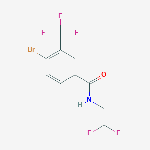 molecular formula C10H7BrF5NO B7972542 4-Bromo-N-(2,2-difluoroethyl)-3-(trifluoromethyl)benzamide 