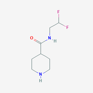 molecular formula C8H14F2N2O B7972550 N-(2,2-difluoroethyl)piperidine-4-carboxamide 