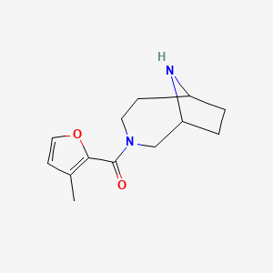 molecular formula C13H18N2O2 B7972566 3,9-Diazabicyclo[4.2.1]nonan-3-yl(3-methylfuran-2-yl)methanone 