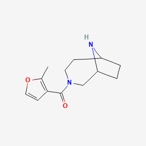 molecular formula C13H18N2O2 B7972574 3,9-Diazabicyclo[4.2.1]nonan-3-yl(2-methylfuran-3-yl)methanone 