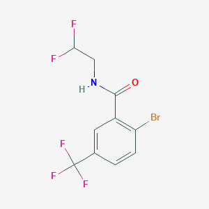 molecular formula C10H7BrF5NO B7972594 2-Bromo-N-(2,2-difluoroethyl)-5-(trifluoromethyl)benzamide 