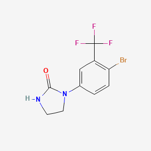 molecular formula C10H8BrF3N2O B7972649 1-(4-Bromo-3-(trifluoromethyl)phenyl)imidazolidin-2-one 