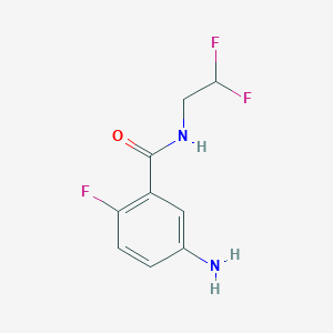 molecular formula C9H9F3N2O B7972650 5-Amino-N-(2,2-difluoro-ethyl)-2-fluoro-benzamide 
